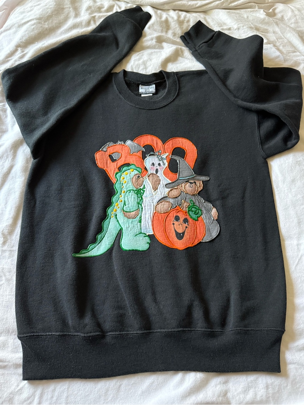 Vintage 90s Black Halloween Crewneck Sweatshirt